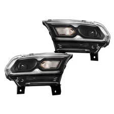 Silscvtt RH&LH Headlights For Dodge Durango 2021-2023 LED w/ Halogen Signal Lamp
