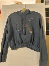 Calvin Klein Jeans Child  s Hoodie Glitter Blue Large