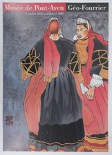 [AFFICHE D'ART] G. GEO-FOURRIER : Costume de fête à St. Gwenole #Pont-Aven, 2002