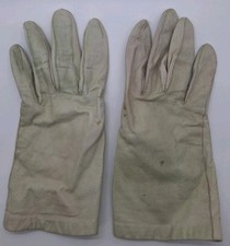 Vintage Van Raalte Women's Silk Lined Leather Gloves Cabretta Sz 7 White READ