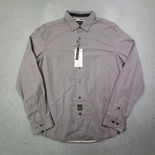 Denim  Flower Shirt Mens Large Red Geometric Button Up Classic Ricky Singh NWT