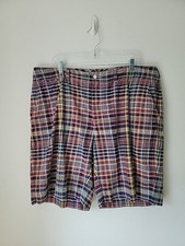 Vintage Polo Ralph Lauren Indian Madras Plaid Patchwork Shorts Mens 40 Preppy
