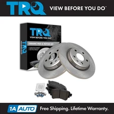 TRQ Rear Brake Pad & Rotor Kit Ceramic Fits Audi