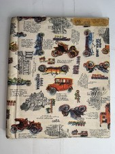 Vintage Scrapbook Album w/ Mixed Ephemera Clippings Stamps  Paper Memorabilia