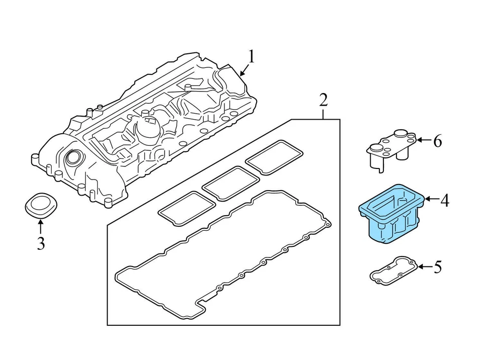 BMW 335I 2010-2011 - Carcasa bujía motor / inserto 7570028 Foto 3 de 4