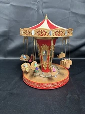 Merry Brite Mr Christmas Rare Vintage Swing Music Carousel Music Box Not Tested