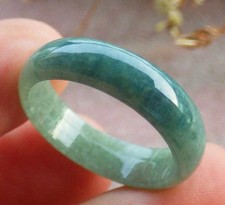 Video Certified Green Natural A Jadeite Jade Round Circle Ring NO. 9  418356