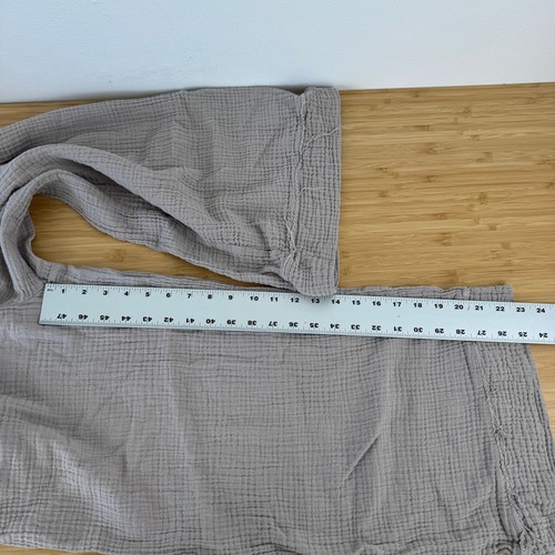 Carly Jean Los Angeles Gaze Wide Leg Cropped Hose Gr. L taupe Boho Strand - Bild 6 von 11