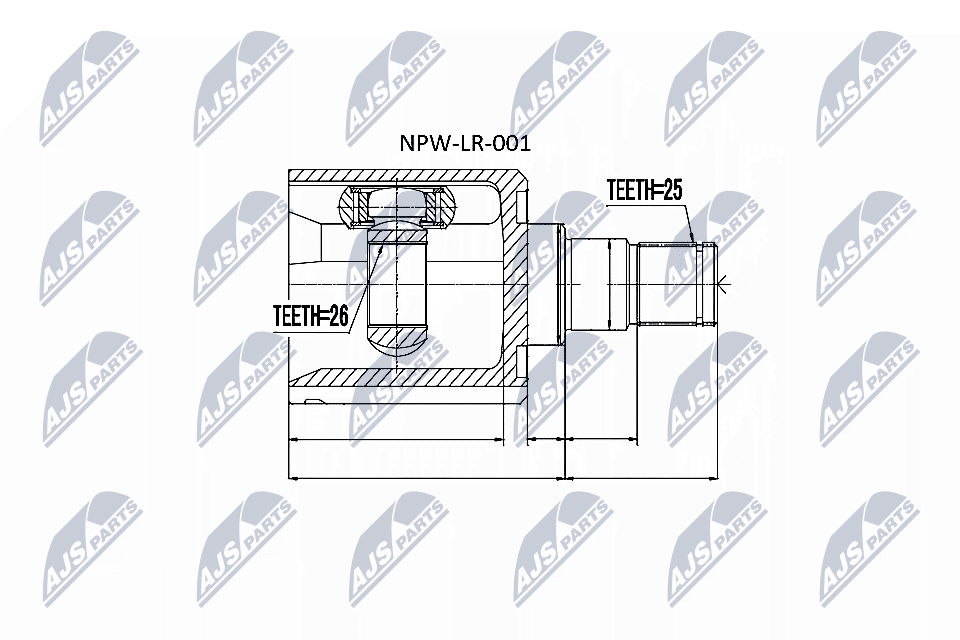 ✅Fits NTY NPW-LR-001 INNER CV JOINT ⭐UK Seller⭐ - Image 6