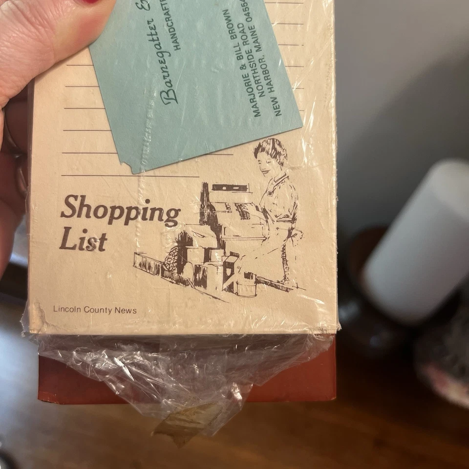 Wooden Shopping List Kitchen Country Cottage MCM Style Home Wall Decor New - Image 4 of 4