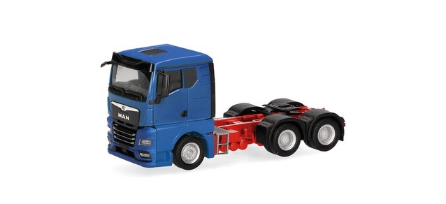 Herpa 320566 - 1:87 Man Tgx Gn Tractor Unit 3-Axle, Blue - New