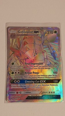 Pokemon Karte Golisopod GX 148/147 Brennende Schatten Rainbow Secret Rare Near Mint