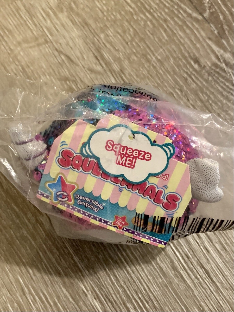 ⭐︎ Squeezamals Shelby Sparkle Narwhal Super-Squishy Two-Sided Sequins