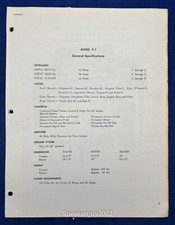 Original Thomas Organ Service Manual / V-1