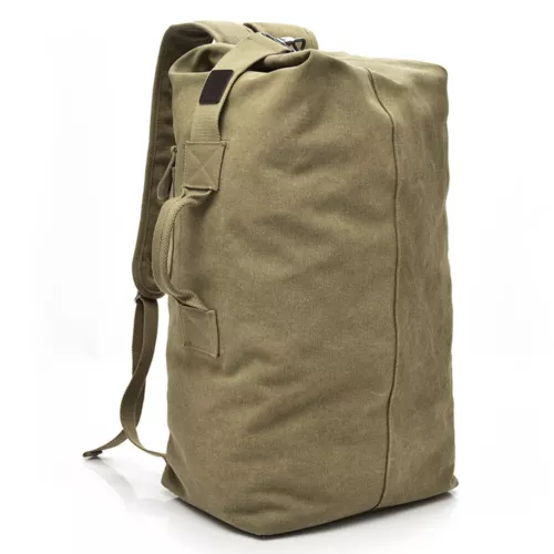 Mochila de lona para hombres Bolso de hombro Deportes Viaje Lona Militar Bolso de mano Equipaje - Imagen 18 de 42