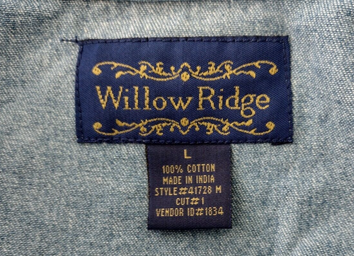 Vtg Willow Ridge L Muliti Floral Denim Jean Vest Cottagecore Embroidered Waist C - Picture 14 of 14