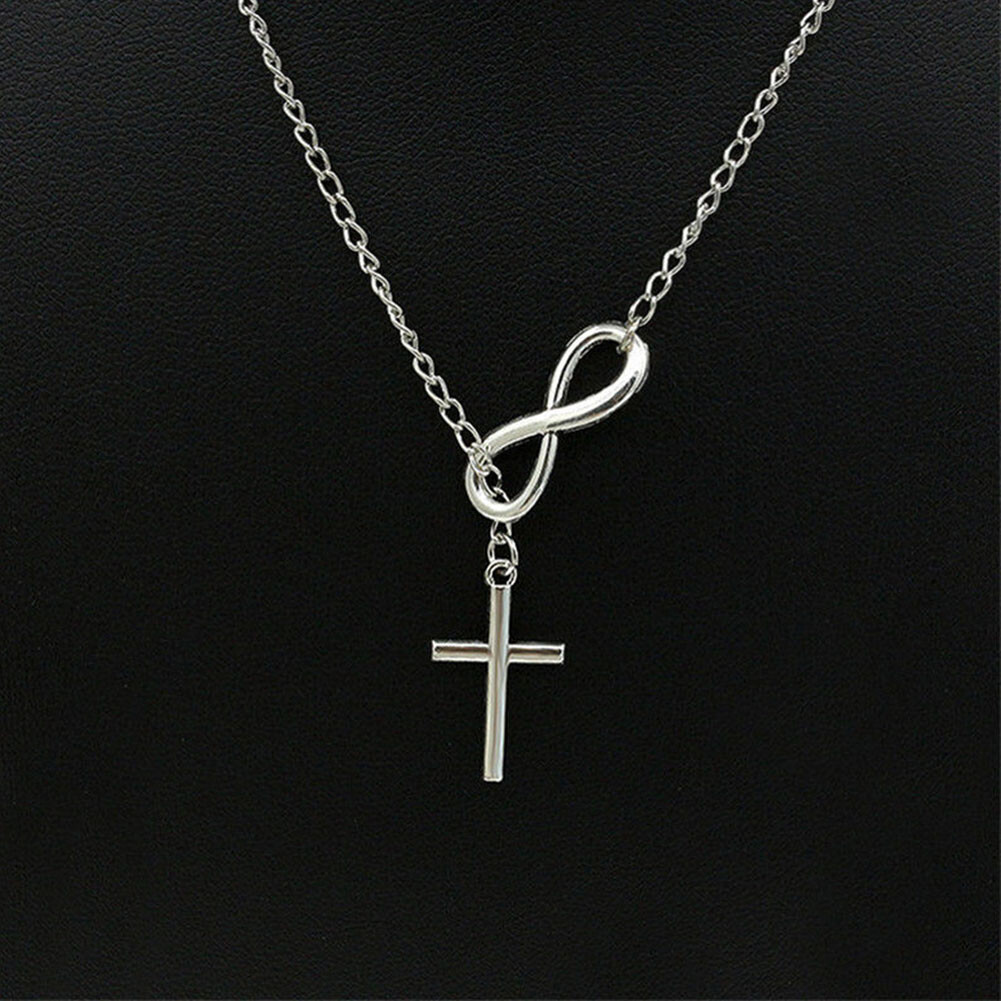 Limited Offer 1/2 CT TW Diamond Infinity Cross Pendant Necklace In 925 – Fifth And Fine - Foto 5