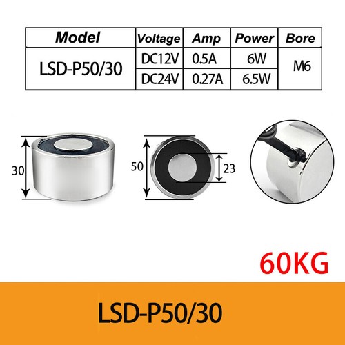 Elektromagnet DC5V 6V 12V 24V Zugmagnet Magnet Hubmagnet Hubmagnet 1Kg bis 500kg - Bild 65 von 182