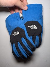 The North Face Youth Kids Denali ETip Fleece Gloves Size L Large Blue