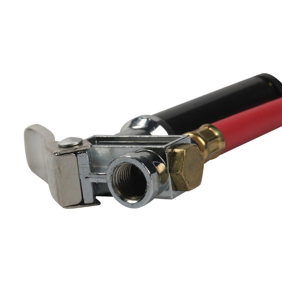 Heavy Duty Tire Inflator Gauge 12 Inch Pressure Gauge Stem Valve Caps