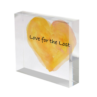 stika.co Liebe zum verlorenen gelben Herzen, Denkmal, gelbe Erinnerung, Acryl