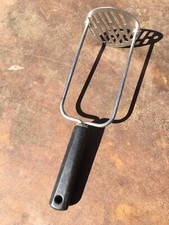 Androck Potato Masher Ricer Stainless Steel w/Black Handle Vintage 10" (L) USA