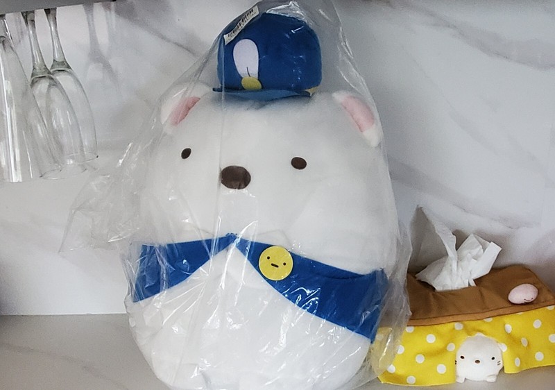 New San-X Sumikkogurashi Shirokuma Bear Band Conductor Plush Toreba