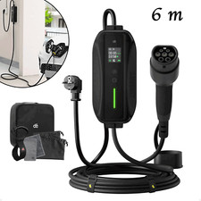 6m 230V 6A bis 16A Typ 2 EV Ladekabel Schuko f&uuml;r Elektroautos EV Charger 1 Phase