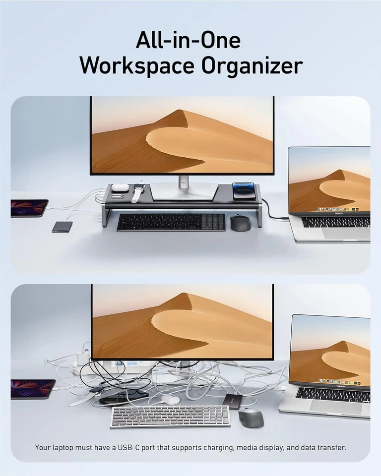 Estación de Acoplamiento USB-C Anker 12 en 1 Soporte para Monitor Almohadilla de Carga Inalámbrica | Reacondicionado Foto 3 de 4