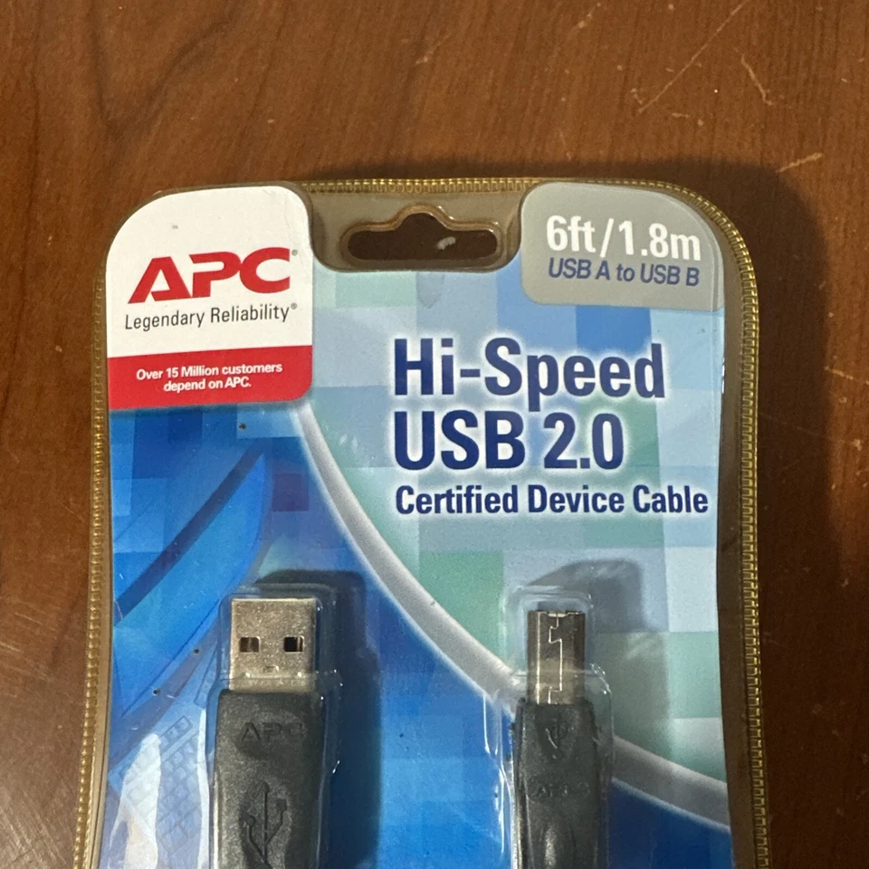 APC HI-Speed USB 2.0 Certified Device Cable 6 ft/1.8m USB A To USB B - NEW! - Image 2 of 4