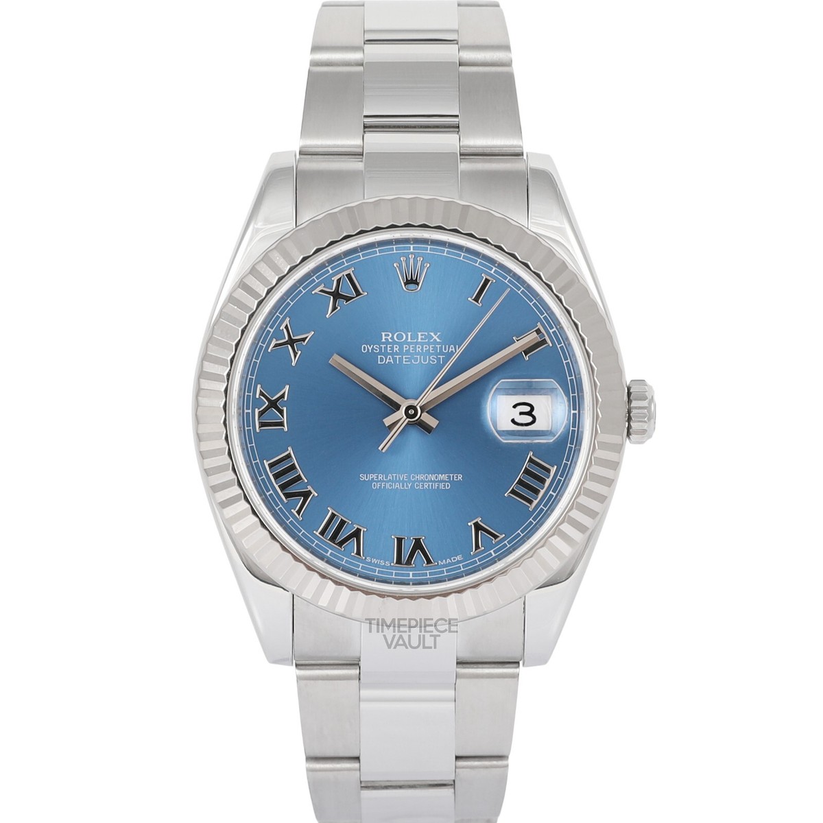 arabia ブルールスカ　Blue ruska チューリン　キャセロール Rolex Datejust II 116334 Steel 41mm Oyster-Azzurro Blue Roman Dial