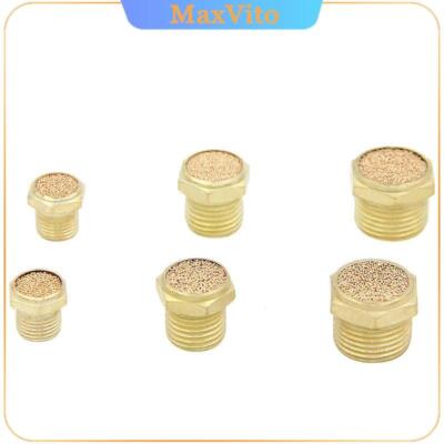 Thread Flat Head Pneumatic Muffler Sintered Brass Breather BSP 1/8'' 1/4'' 1/2''