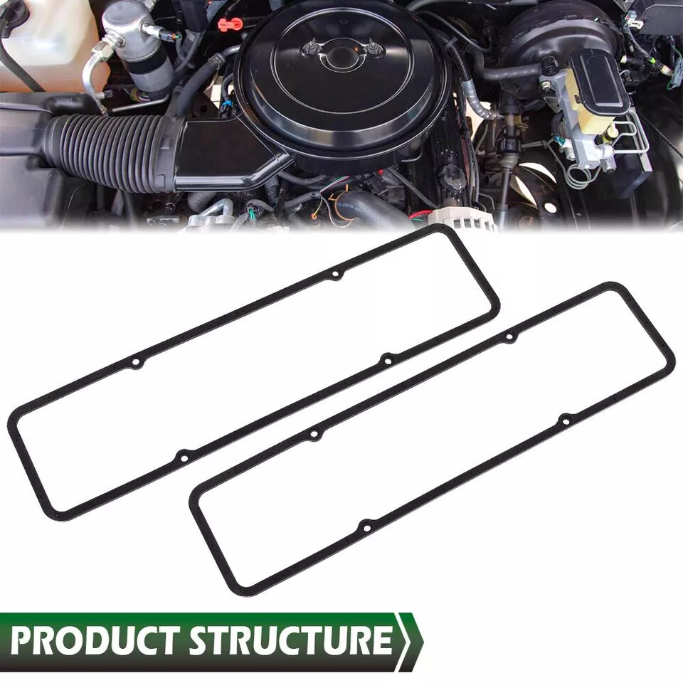 SBC Steel Core Rubber Valve Cover Gaskets Fits SB Chevy 283 305 327 350 383 400 - Foto 9