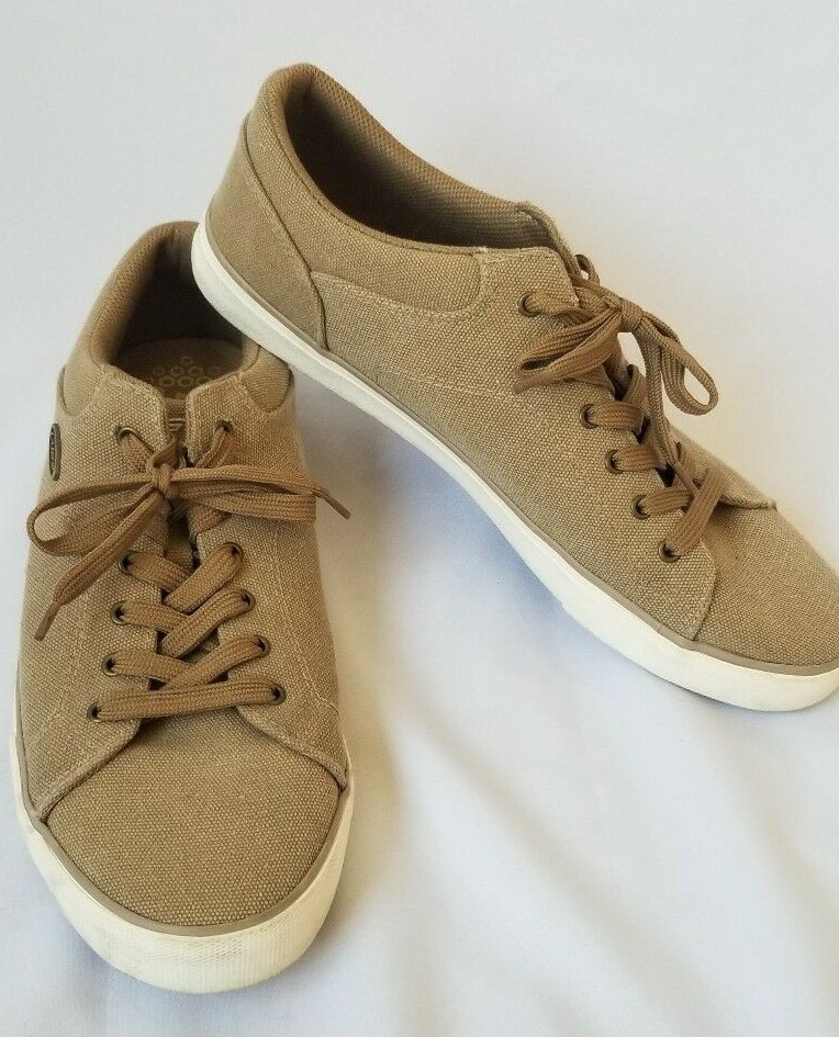 Lugz Men's Regent Lo Sneakers Size 12 US 46 EUR Golden Tan Canvas Skate  Shoe EUC