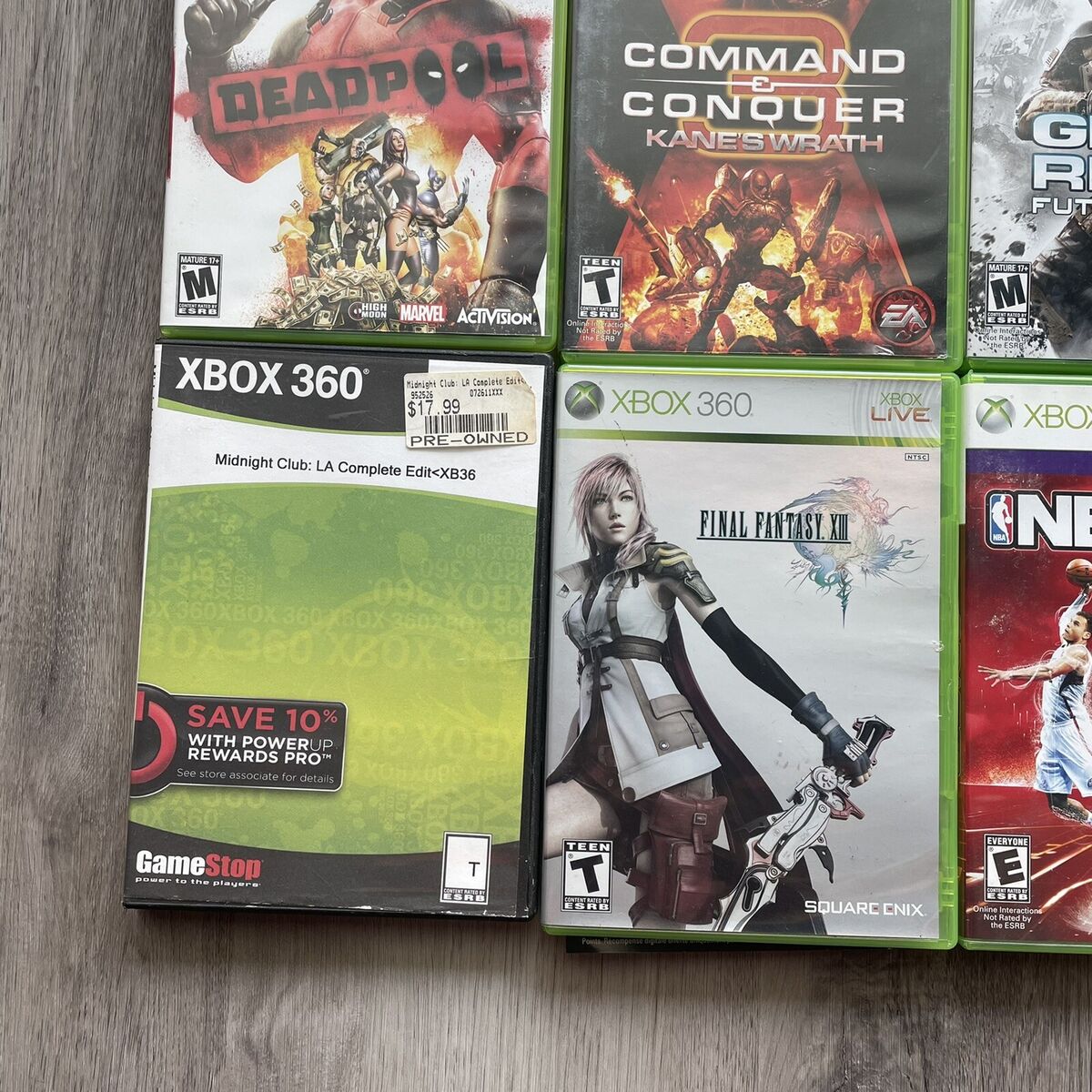 Xbox 360 Lot of 9 Games Multiple Genres RPG Shooting Action Adventure  Sports