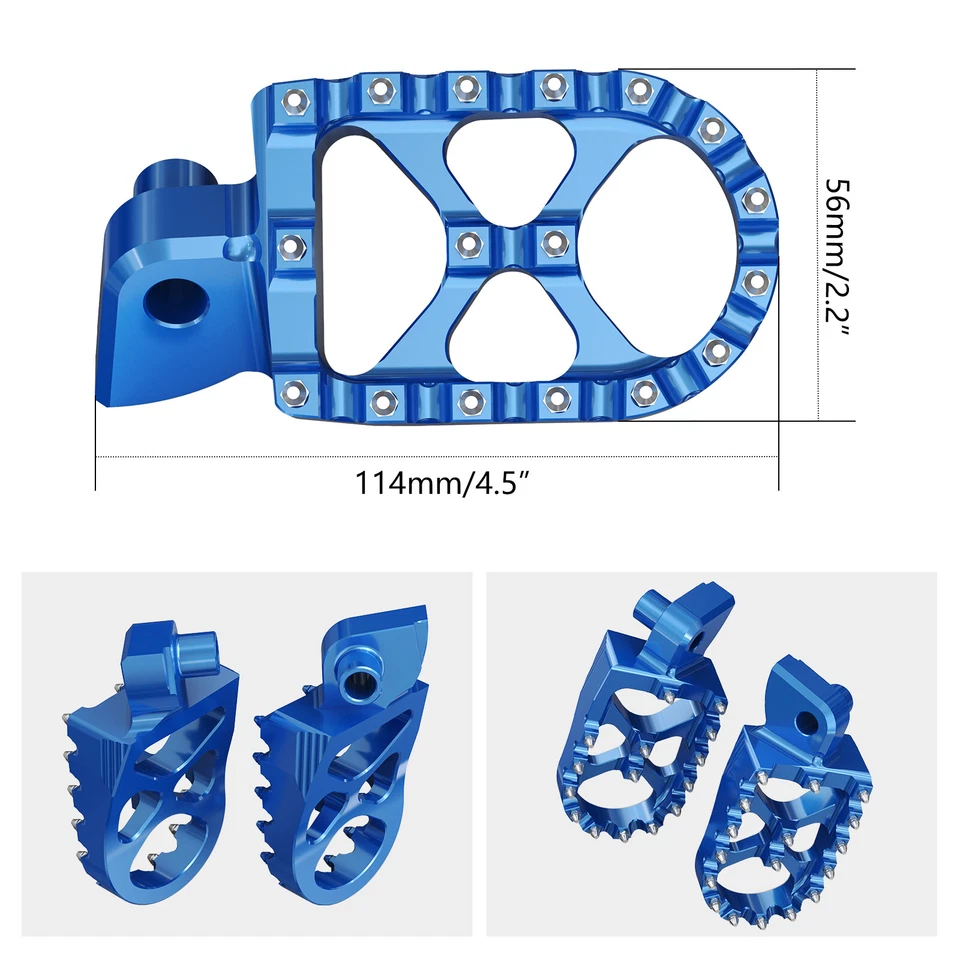NICECNC Footrest Foot Pegs For Yamaha YZ 125 250 1998-2023 YZ WR 250F 450F 03-23 - Image 3 of 4