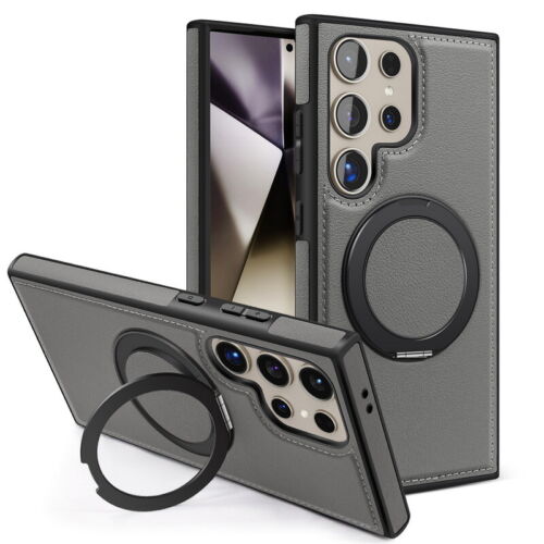 Magnetic Case For Samsung Galaxy S24 Ultra S23 S22 Leather Holder Magsafe Cover - Bild 13 von 18