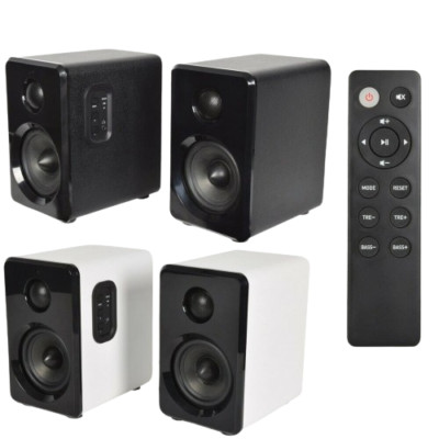 Aktive Bluetooth Regallautsprecher Studio für TV/MAC/PC/Laptop schwarz oder weiß