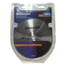 MasterCraft 6-1/2" Circular Saw Blade 108T Steel Tooth for Plywood Particleboard
