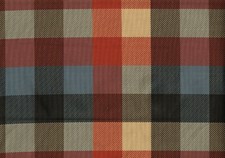 3 Yds Designer Fabric Red Green Gold Gray  Cotton Drapery Upholstery
