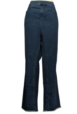 Isaac Mizrahi Live! Women's Sz 26 True Denim Frayed Hem Jeans Blue A467131