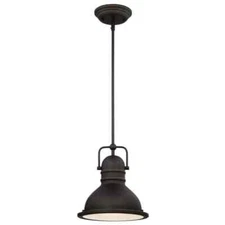 Westinghouse Boswell 1-Light Oil Rubbed Bronze with Highlights LED Mini Pendant