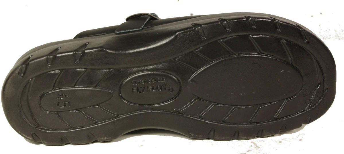 FLYFLOT Hausschuhe Clogs NEU echt Leder Latschen für drinnen + außen schwarz