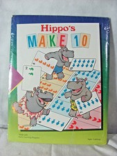 1990 Time-Life Early Learning Program Hippo's Make 10 Math Game for Ages 3 Up