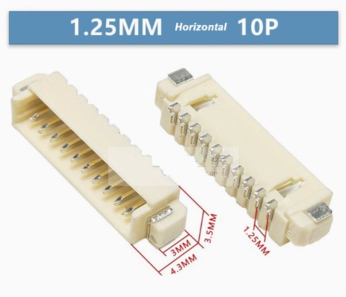 MX1.25MM Horizontal/Vertical SMD Sockets With/Without Cover 2P/3P/4P/5P/6P-16P - Picture 31 of 44