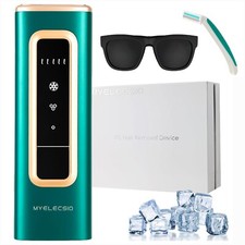 Myelecsio IPL Laser Hair Removal Device w/Ice Cooling Care, Unlimited Flashes
