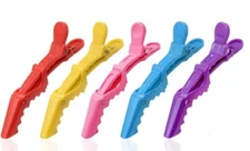 5pc Alligator Hair Clips 5 Clips Colourful Hair Clips Brand New