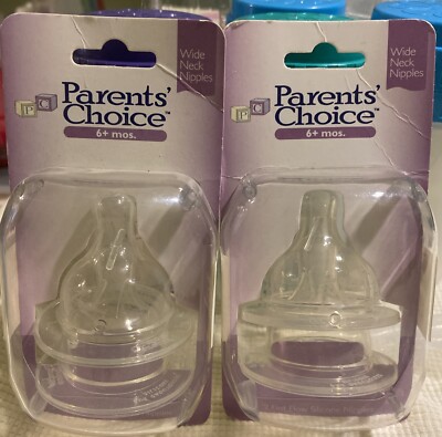 4 Parent s Choice Disposable Drop In Nurser/All Wide Neck Bottles Fast Nipples 