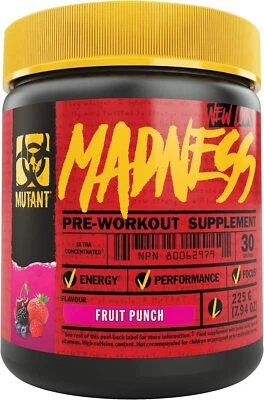 Mutant Madness 225g Pre-workout Energy, focus & Performance