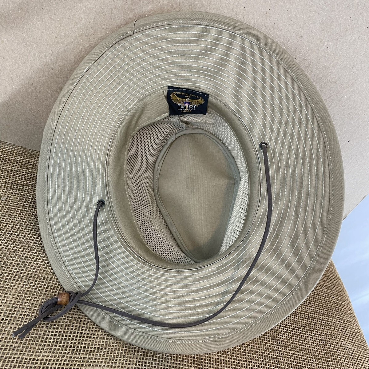 HH Henschel Hat Co Mens L Beige Vented Mesh Fedora | eBay